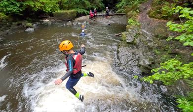gorge adventure waterfall jump