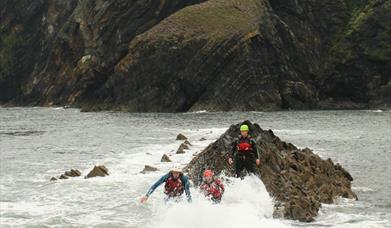 Coasteering at Moylegrove Ceibwr Bay