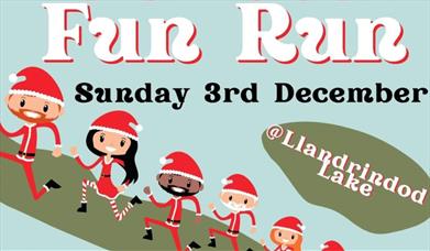 Santa Fun Run at Llandrindod Lake