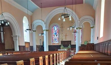 Inside view St Myllins Church