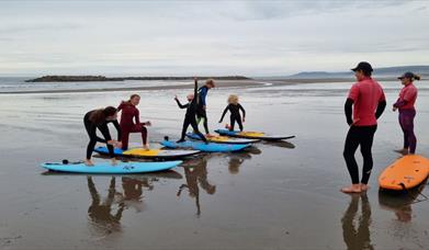 Borth surfing with Aber adventures