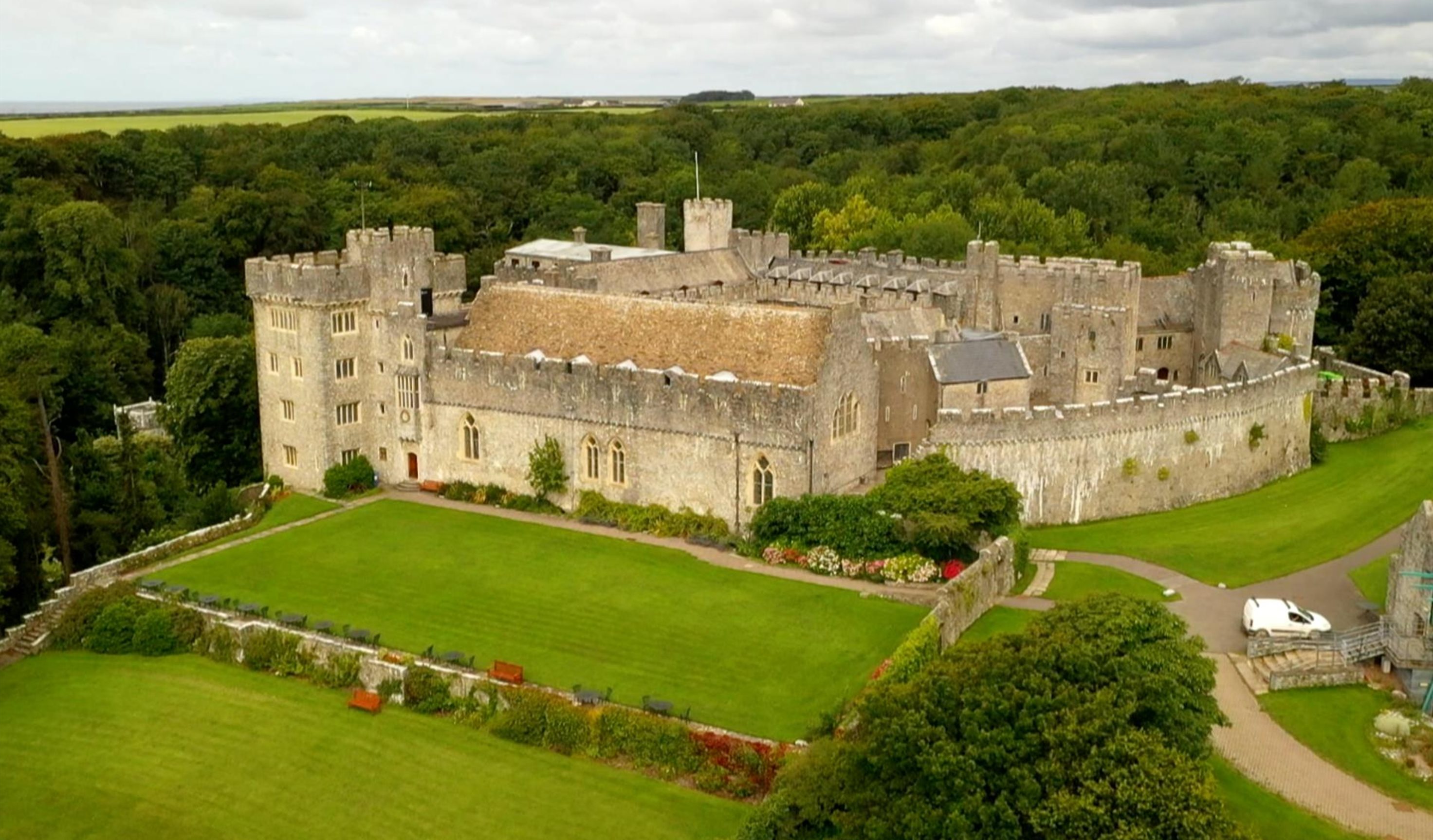 A view of St Donat's Castle