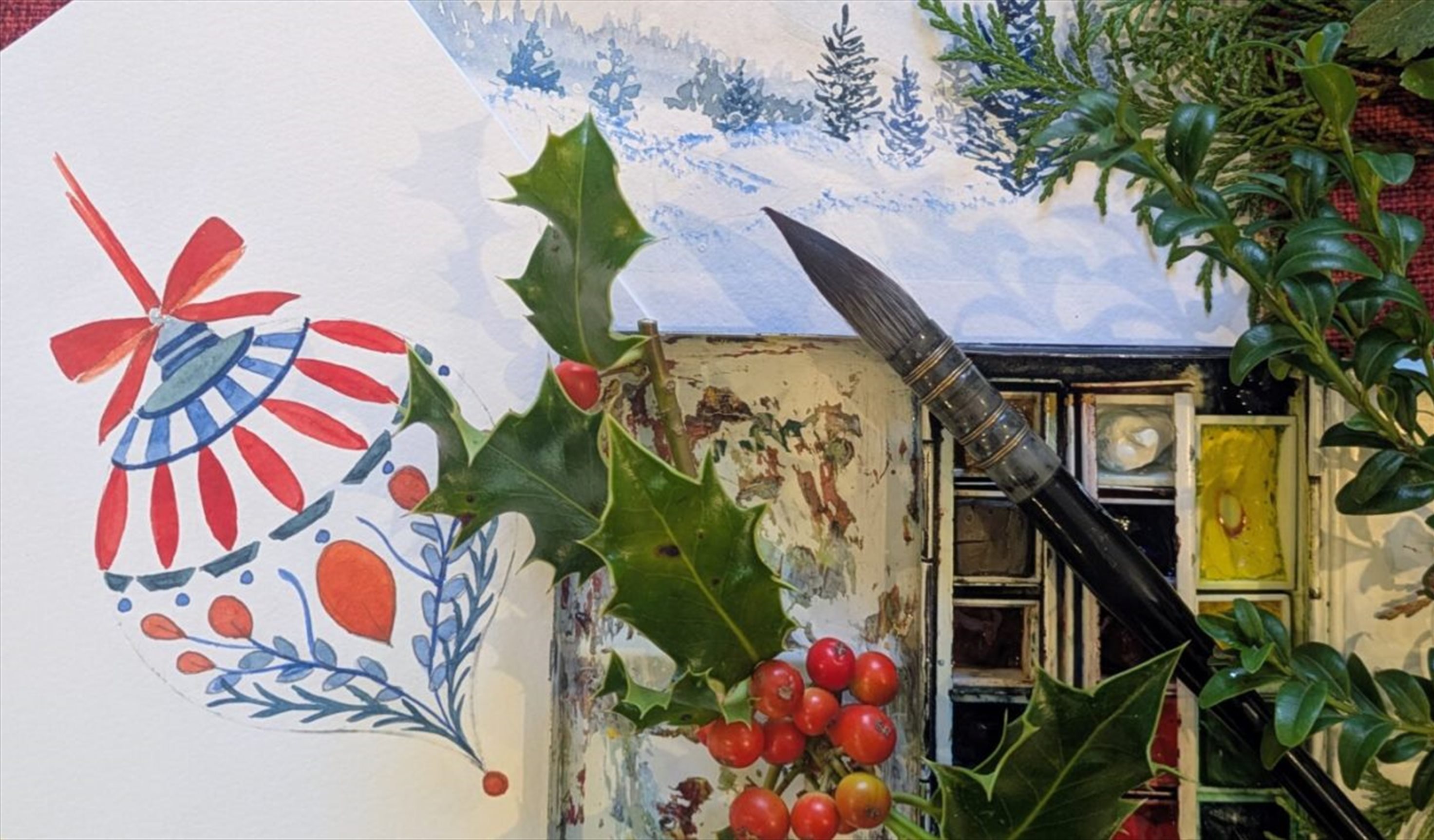 Art Class – Christmas Cards at Gregynog