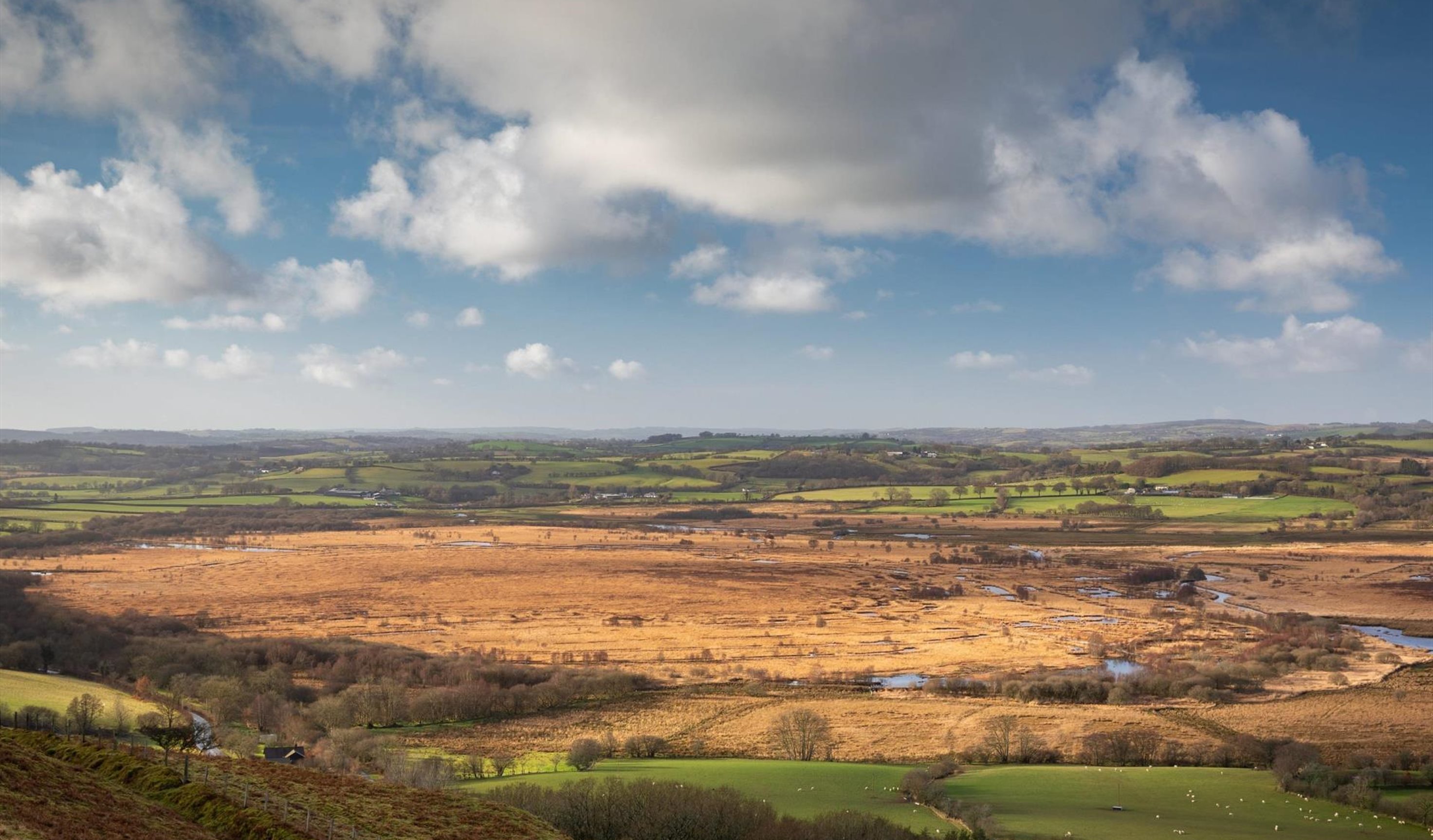 Aerial view of Cors Caron