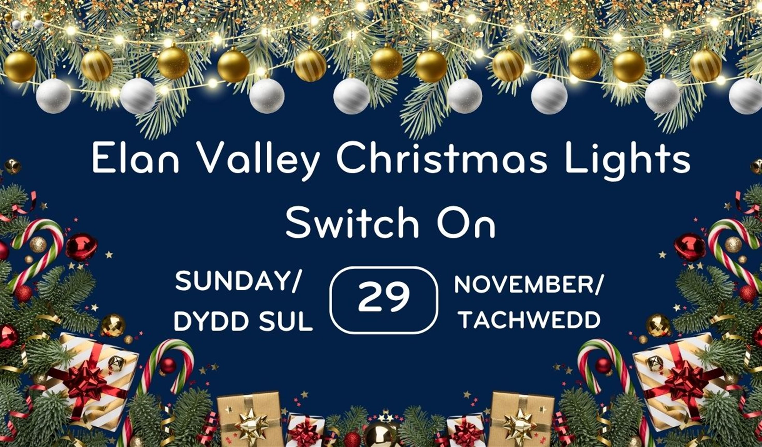 Elan Valley Christmas Lights Switch On