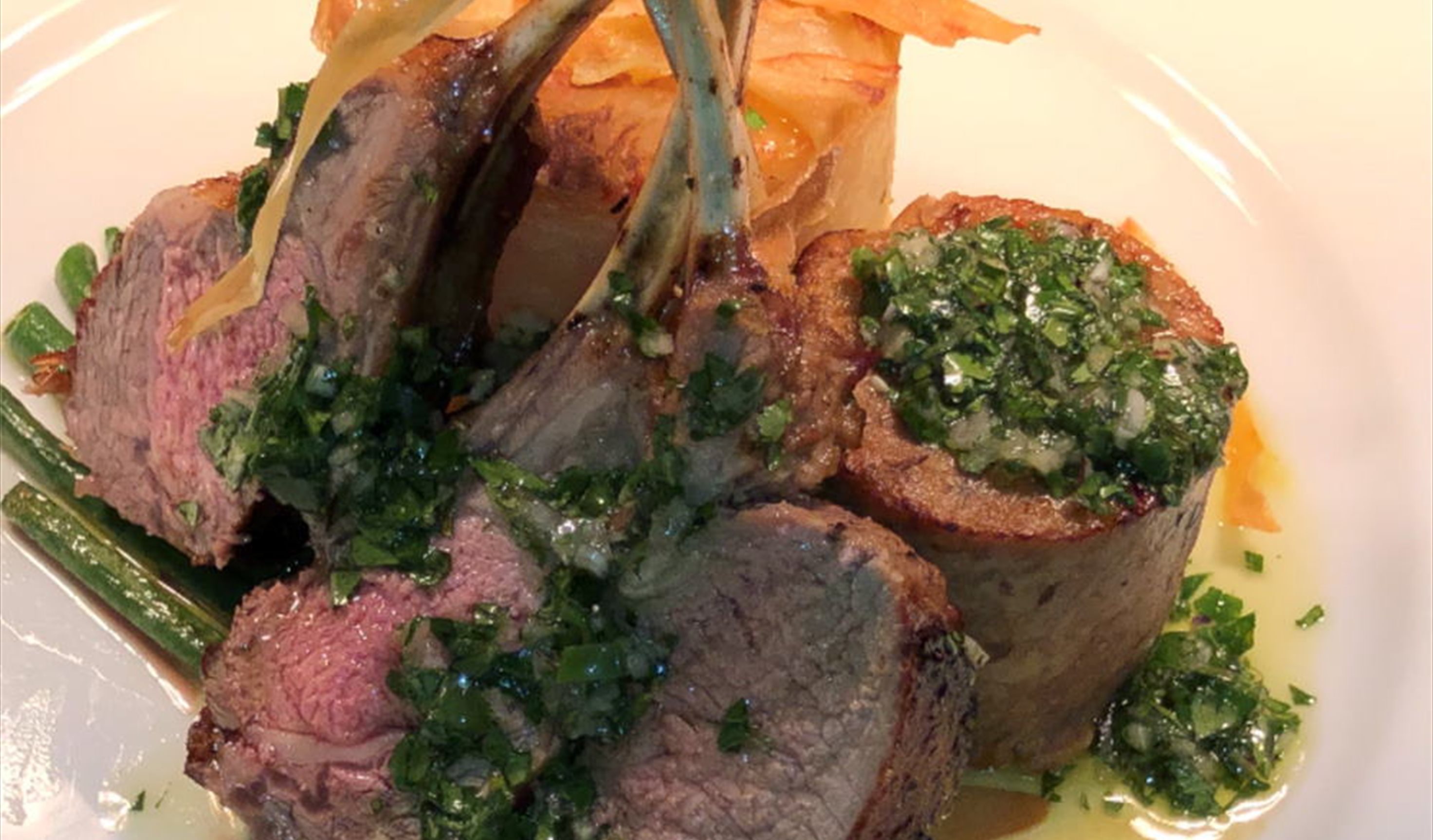 Locally sourced succulent lamb