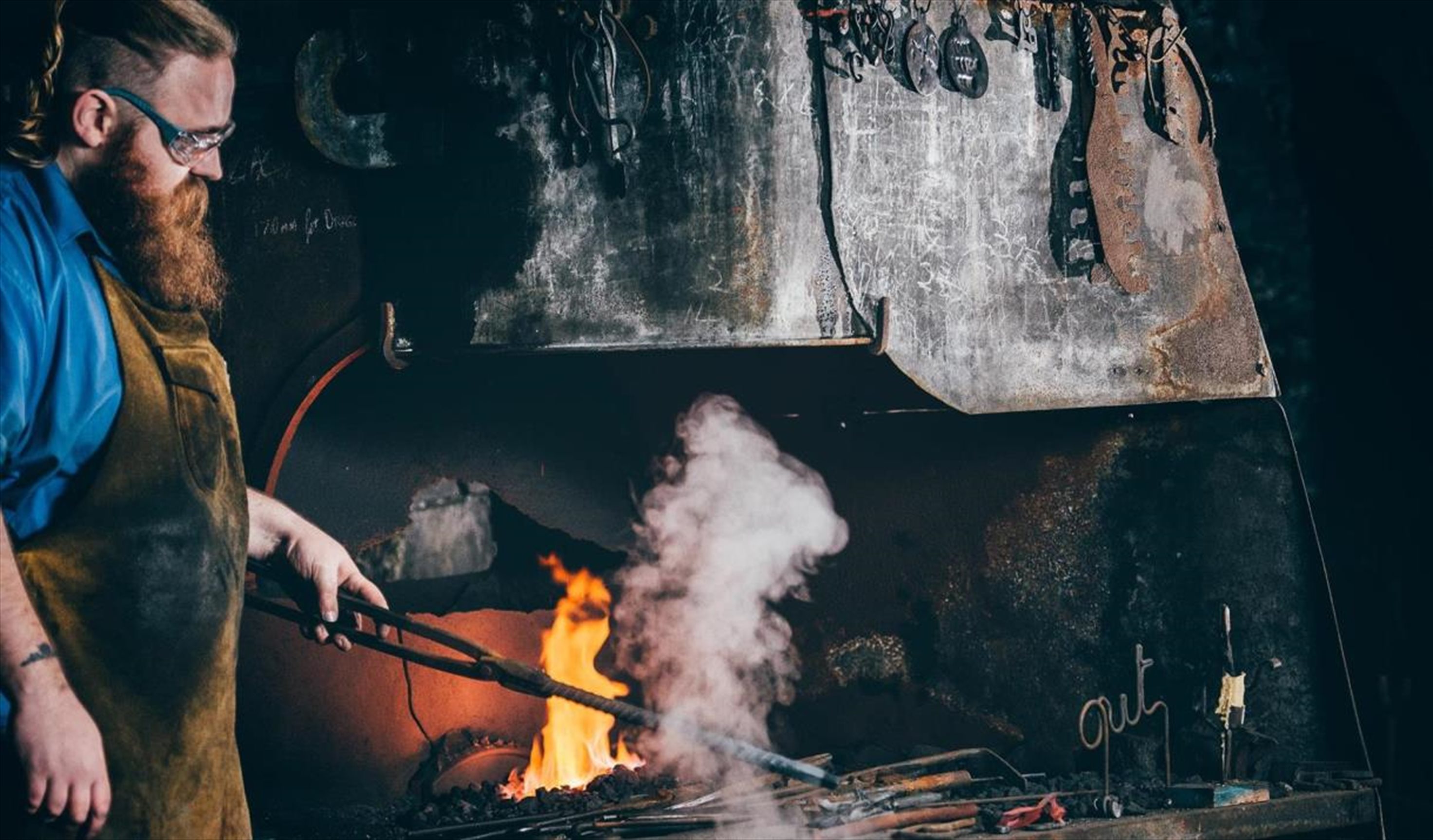 Blacksmith at work, National Slate Museum