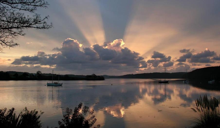 Sunrise from Llangwm Ferry over the Cleddau