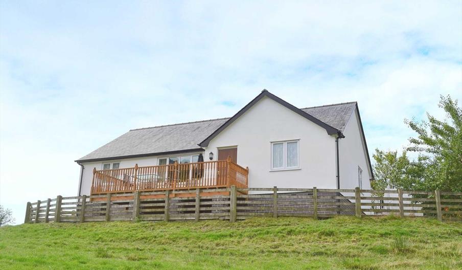 Madog's Wells - Field view of Swallow Cottage