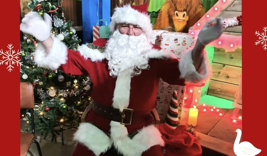 Moody Calf Christmas Party with Santa