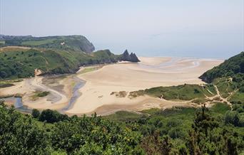 Three Cliffs Bay Beach