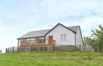 Madog's Wells - Field view of Swallow Cottage