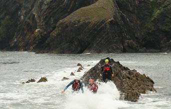 Coasteering at Moylegrove Ceibwr Bay