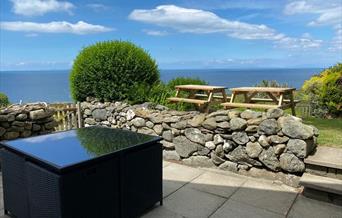 Sea view from Rola Cottages near Fairbourne, Tywyn, and Barmouth