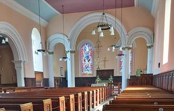 Inside view St Myllins Church