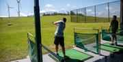 Our driving range is the perfect place to practice.