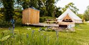 Bell tent with patio