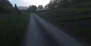 View of hardstanding pitches for caravans