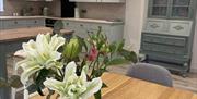 Kitchen with dining table