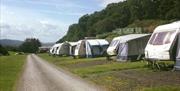Day time view of hard standing pitches for caravans