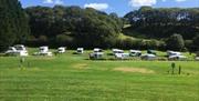 View of pithc field and caravan/motorhome pitches