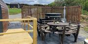 Lets Glamp Retro Luxury Glamping in West Wales - Beatles hot tub