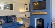 Y Llofft Lounge with wood burning stove, Tresaith
