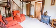Barn View Cottages, Beech Cottage living room near Llanidloes