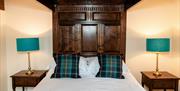 Double bed in Beeches Lodge