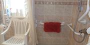 Shower area of wet-room in Swallow Cottage