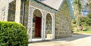 Bryn Cleifion lodge front door.