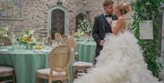 A couple at the mediterranean reception