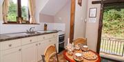 Barn View Cottages near Llanidloes, Oak Cottage kitchen