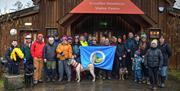 A group of outdoor enthusiasts at a Walking the Brecon Beacons event.