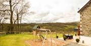 Garden playground at Cwmcelyn self catering near Llandrindod Wells