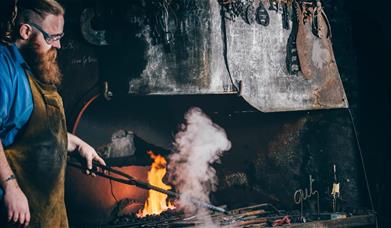 Blacksmith at work, National Slate Museum