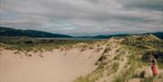 Ynyslas Dunes, the largest sand dunes in Ceredigion