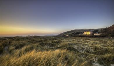 Trefeddian Hotel overlooking the Aberdyfi Sand dunes 