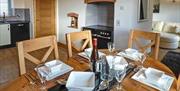 Dining table at Cwmcelyn self catering Llandrindod Wells