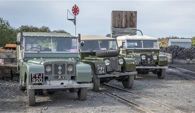 Land Rover Rally at Talyllyn Railway, Wharf Station.